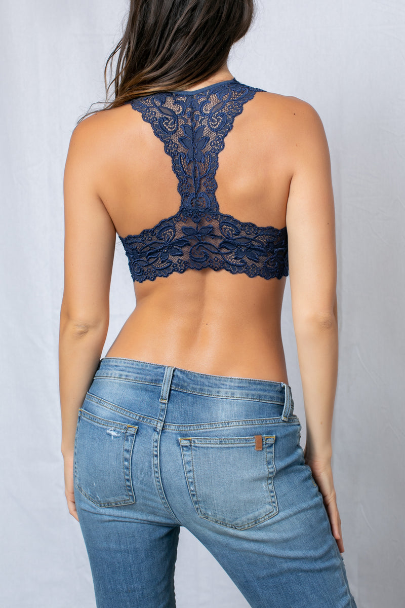 Cage Navy Blue Padded Lace Bra at Rs 55/piece in Chapra