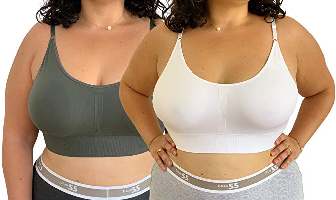 Plus Size Women Solid Color Wireless Back Closure Seamless Bras